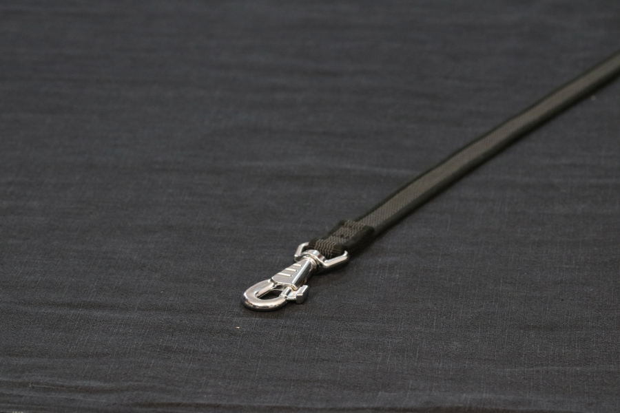 Leine gummiert 19mm schwarz